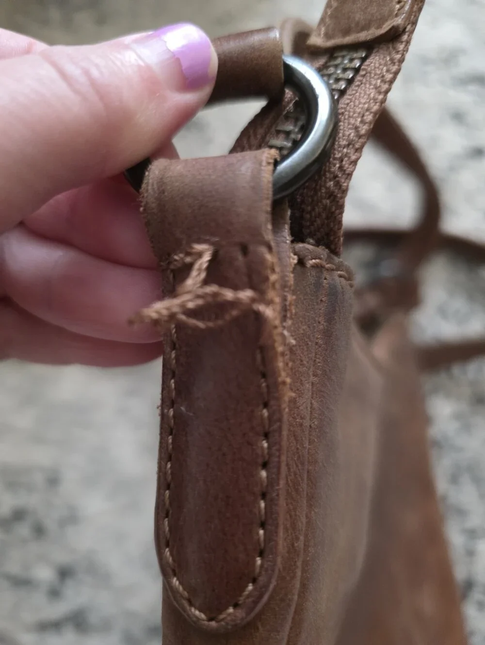Frye Leather Crossbody Bag Distressed Brown Western Boho Minimalist